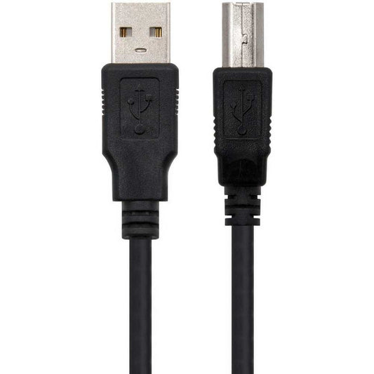Cable USB 2.0 para impresora tipo A/M-B/M macho-macho negro 3mts