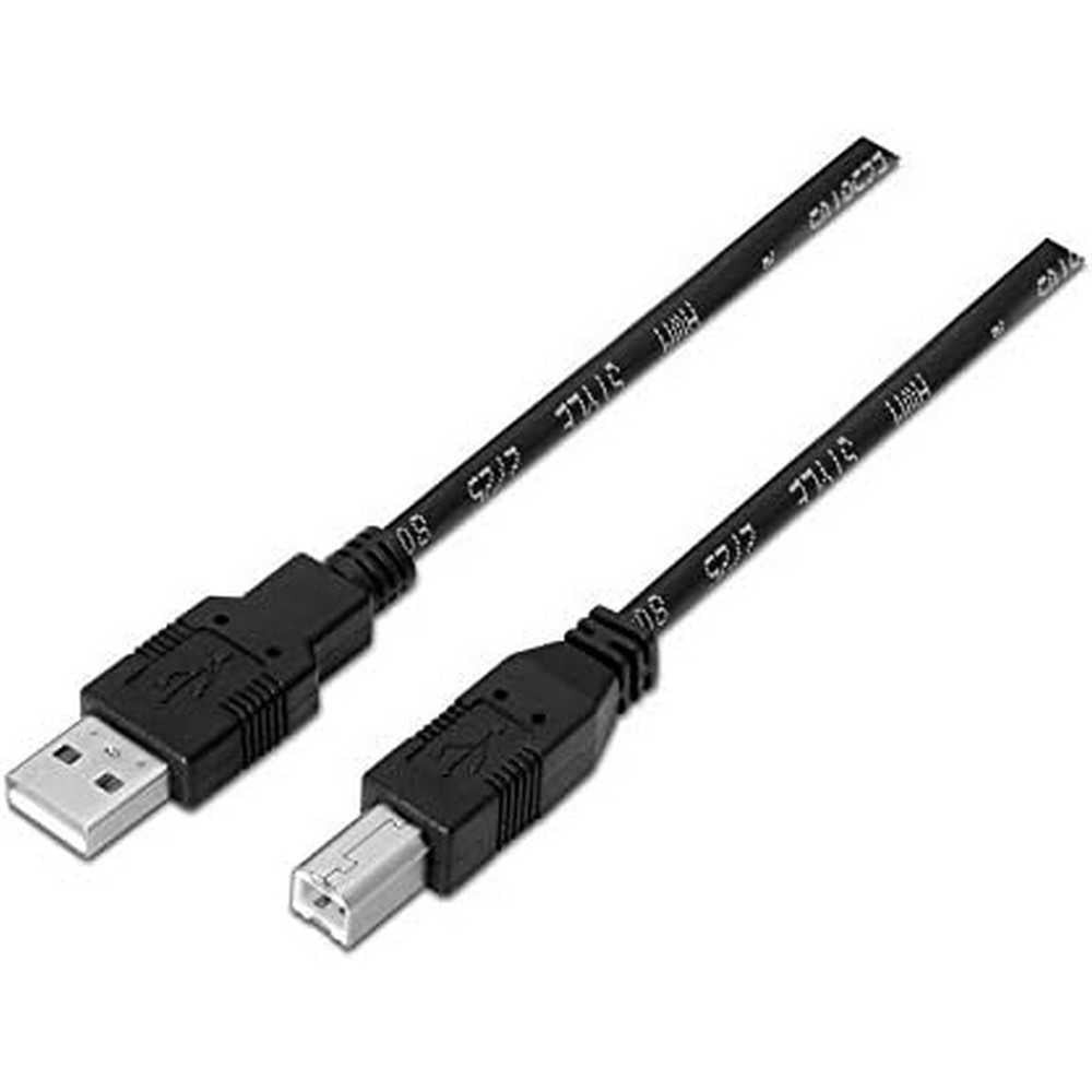 Cable USB 2.0 para impresora tipo A/M-B/M macho-macho negro 3mts