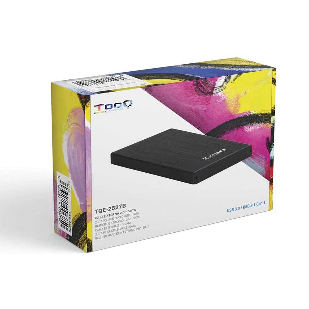 TooQ Carcasa para discos duros HDD de 2.5'(SATA I/II/III 9.5 mm USB 3.0)