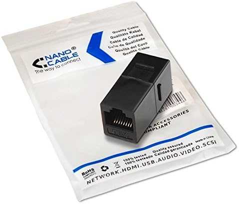 Nanocable Empalme para cable de red Ethernet RJ45, hembra-hembra, Cat.6, UTP