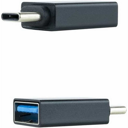 Nanocable Adaptador USB-C a USB 3.1, USB-C/M-USB-A/H, Aluminio, Negro