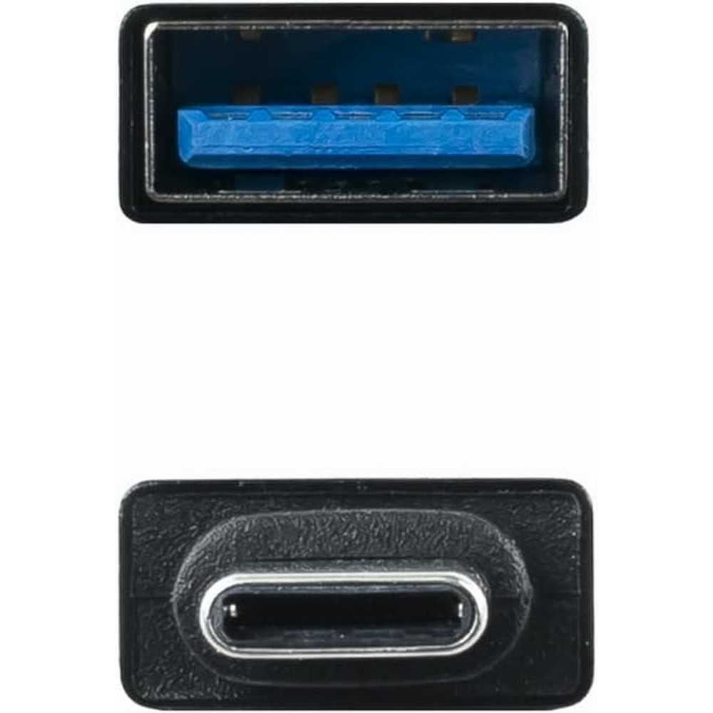 Nanocable Adaptador USB-C a USB 3.1, USB-C/M-USB-A/H, Aluminio, Negro