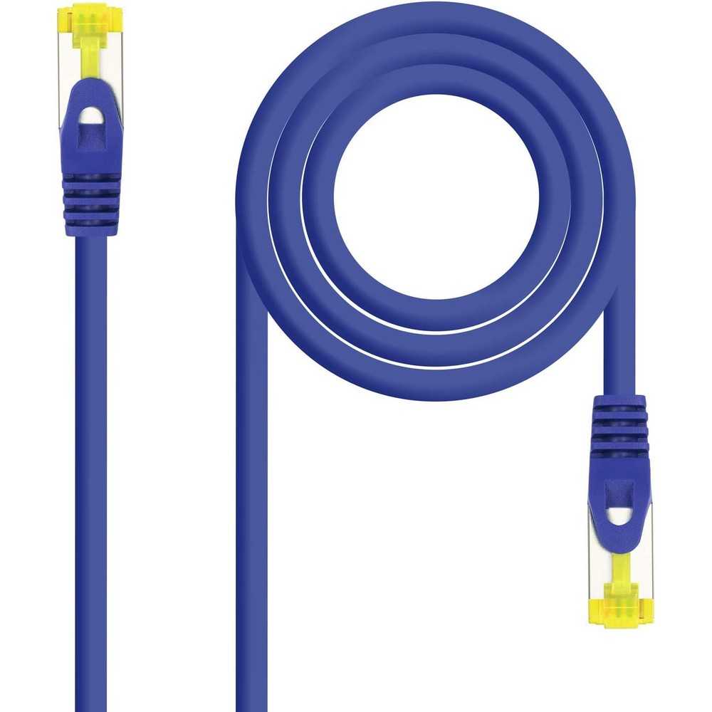 Cable de Red Ethernet RJ45 LSZH Cat.6A SFTP, AWG26, 100% Cobre, Libre de alogenos, Azul, latiguillo de 2 m