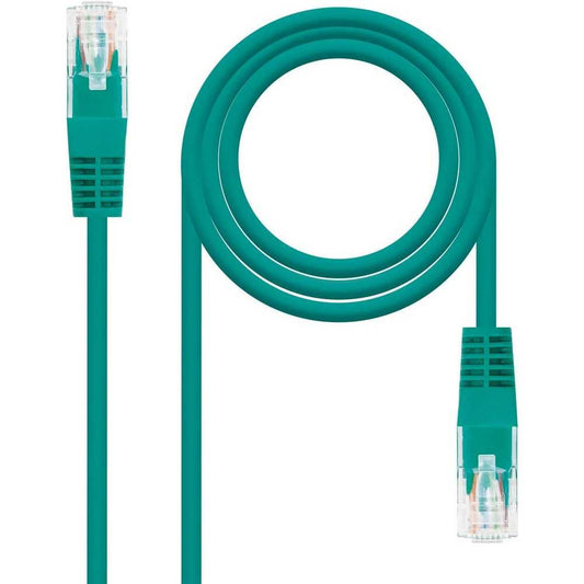 NanoCable 10.20.0102-GR - Cable de red Ethernet RJ45 Cat.5e UTP AWG24, verde, latiguillo de 2mts