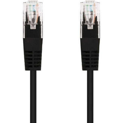 Nanocable Cable de red Ethernet RJ45 Cat.5e UTP AWG24, Negro, latiguillo de 1mts