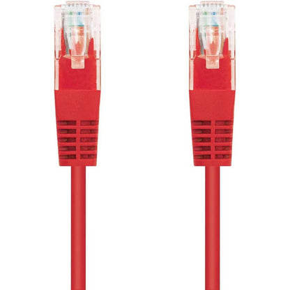 Cable de red Ethernet RJ45 Cat.5e UTP AWG24, rojo, latiguillo de 1mts