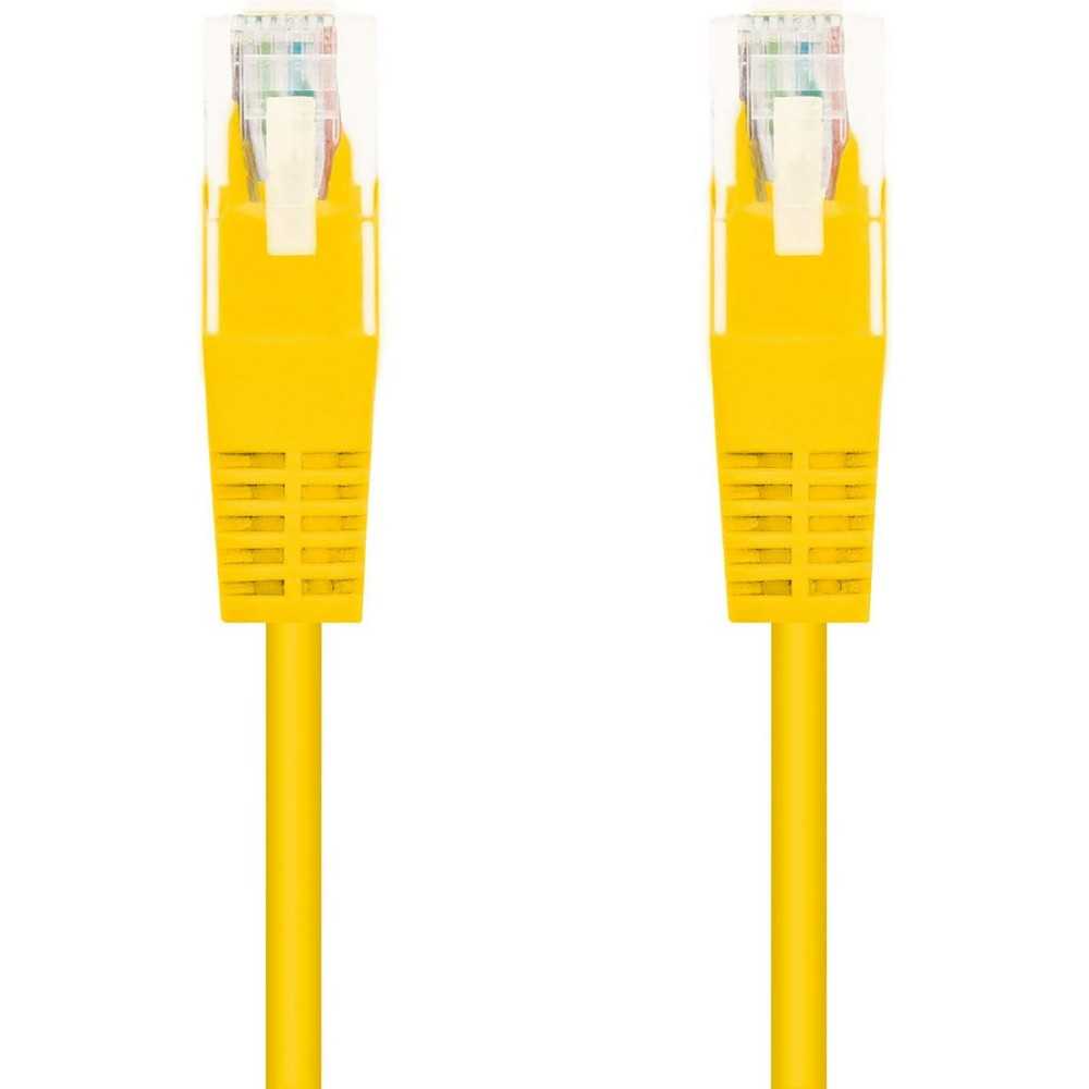 Cable de red Ethernet RJ45 Cat.5e UTP AWG24, Amarillo, latiguillo de 1mts, 10.20.0101-GR