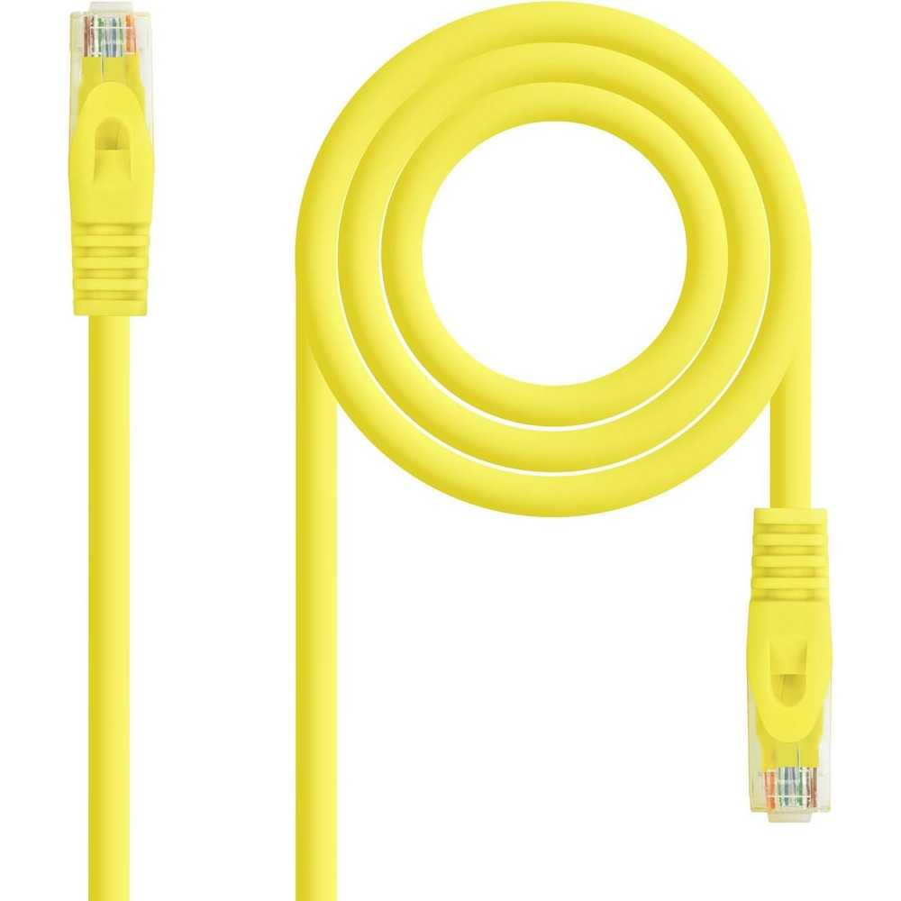 Cable de Red Ethernet RJ45 LSZH Cat.6A UTP, AWG24, 100% Cobre, Libre de alogenos, Amarillo, latiguillo