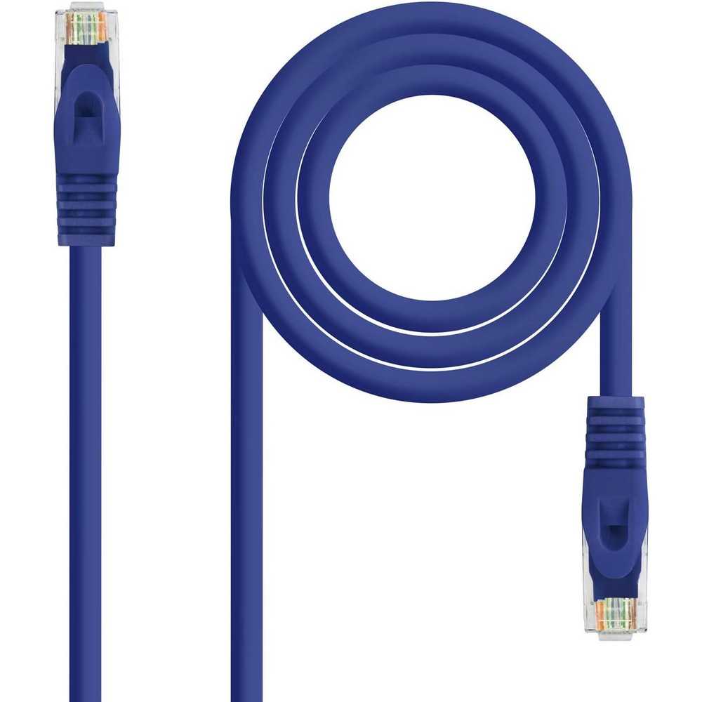 Cable de Red Ethernet RJ45 LSZH Cat.6A UTP, AWG24, 100% Cobre, Libre de alogenos, Azul, latiguillo de