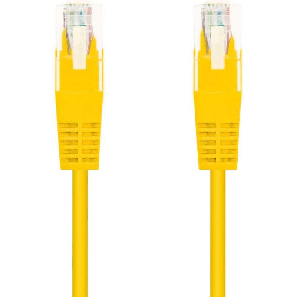 Cable de red Ethernet RJ45 Cat.6A UTP AWG24, amarillo, latiguillo de 1mts