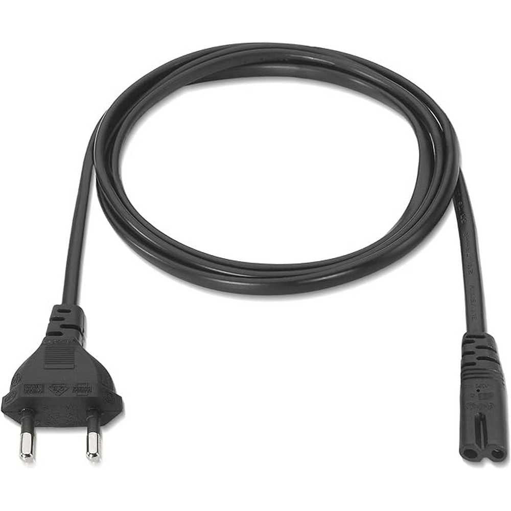 NANOCABLE Cable de Alimentación para Cargador de Portátiles en Forma de 8 Color Negro