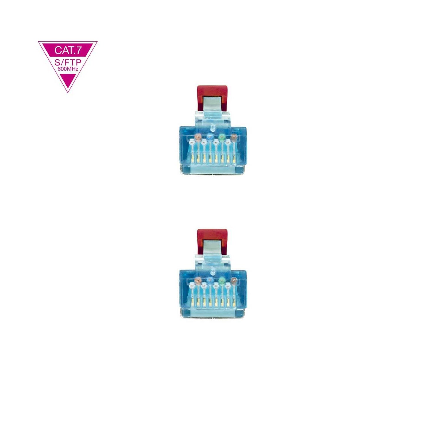 Cable de Red Ethernet Cat.7 LSZH SFTP PIMF AWG26 Rojo 2 M