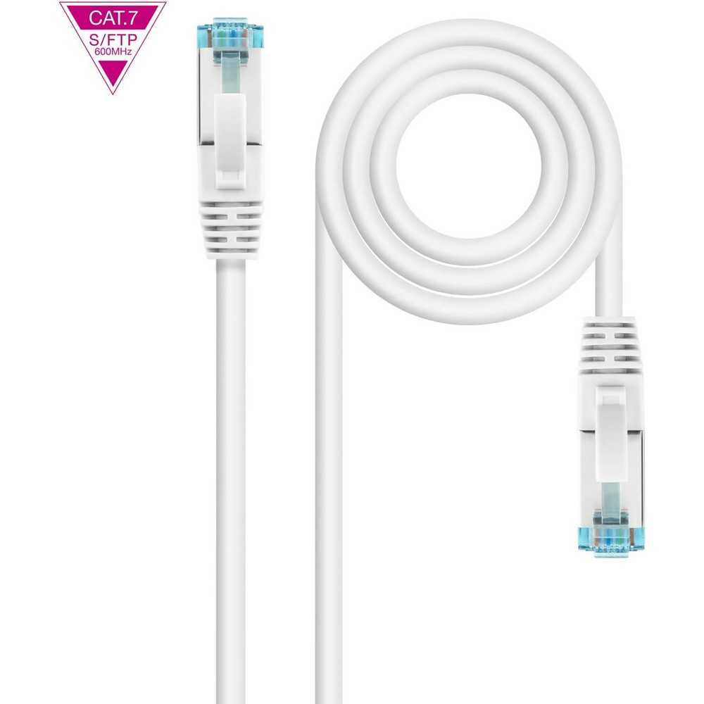 Cable de Red Ethernet Cat.7 LSZH SFTP PIMF AWG26 Blanco 2 M