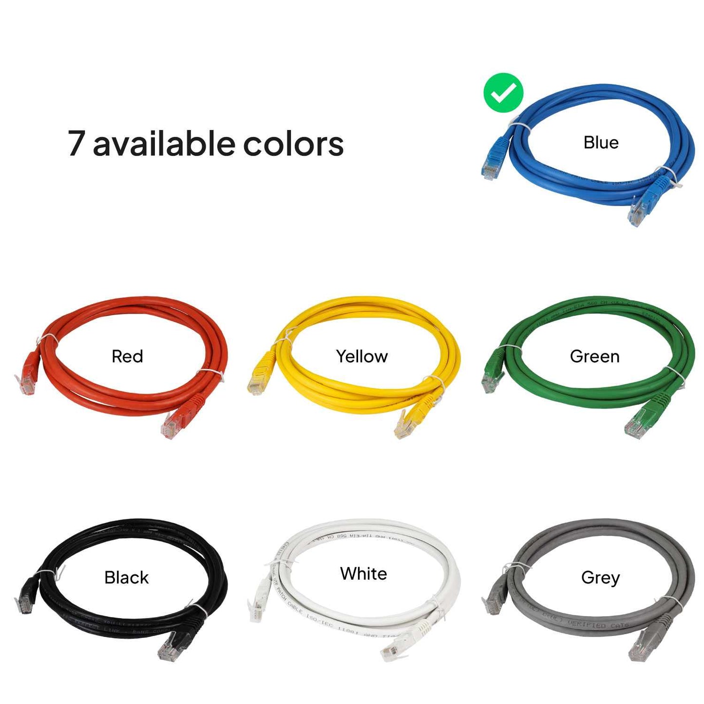 Cable Ethernet Cat.6 de 2m Cable de Red UTP AWG24 Azul 1Gbps 250MHz con Conector RJ45, Compatible con PC PS5 PS4