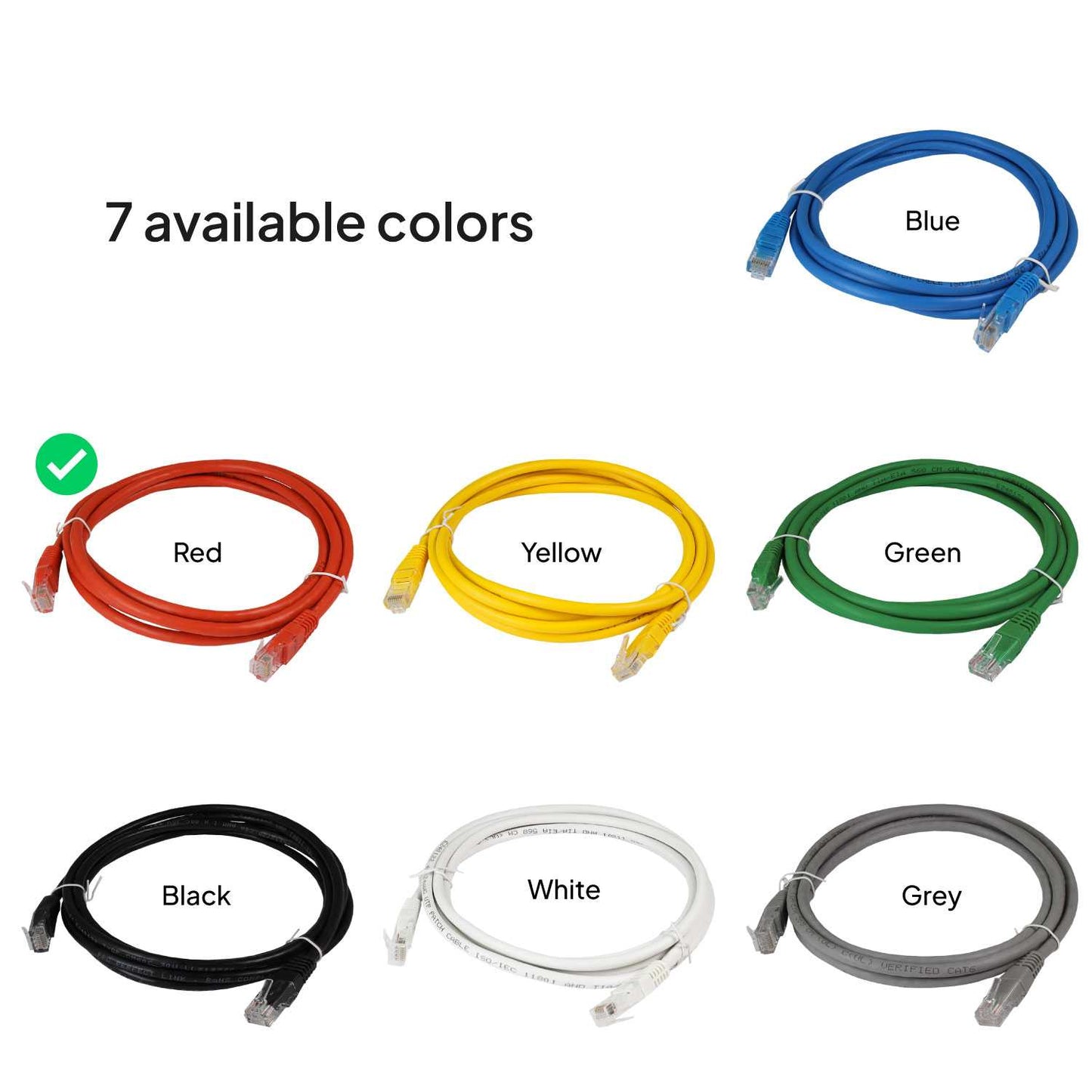 Cable Ethernet Cat.6 de 0,5m Cable de Red UTP AWG24 Rojo 1Gbps 250MHz con Conector RJ45, Compatible con PC PS5 PS4