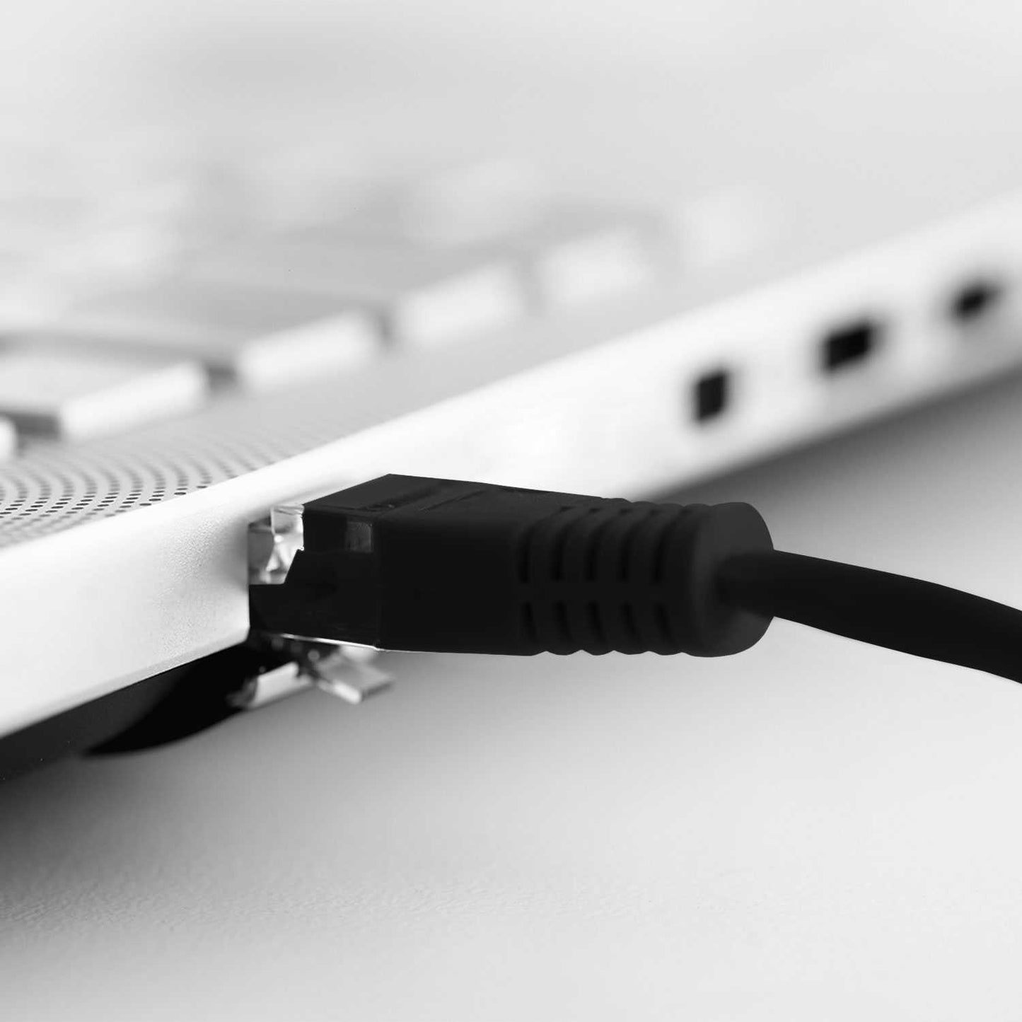 Cable Ethernet Cat.6 de 0,30m Cable de Red UTP AWG24 Negro 1Gbps 250MHz con Conector RJ45, Compatible con PC PS5 PS4