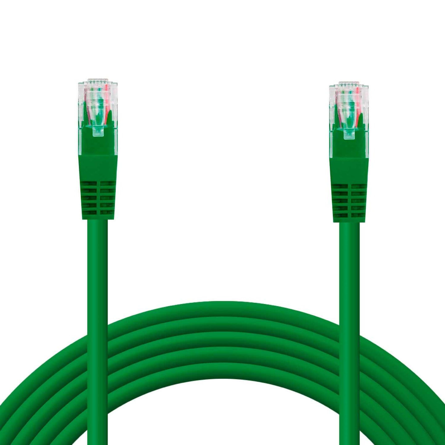 Cable Ethernet Cat.6 de 1m Cable de Red UTP AWG24 Verde 1Gbps 250MHz con Conector RJ45, Compatible con PC PS5 PS4