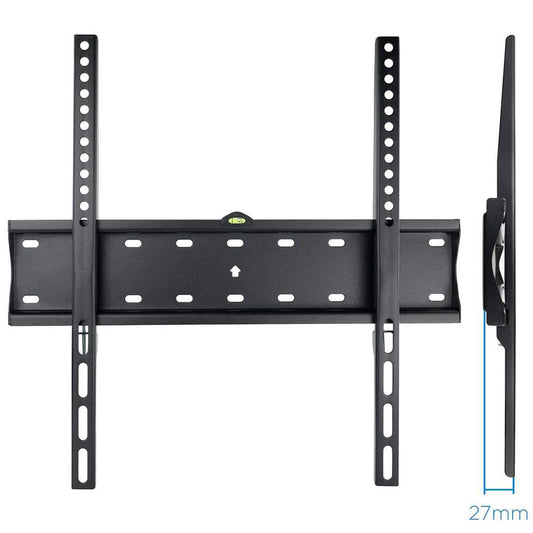 TooQ LP4155F-B Soporte Pared para Monitor TV Televisor Plano / Curvo de 32-55 Pulgadas Negro VESA 400 x 400mm Metálico