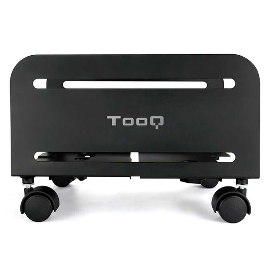Tooq UMCS0004-B Soporte de Suelo con 4 Ruedas Giratorias para Torre Ordenador PC CPU Metálico Negro Base Regulable