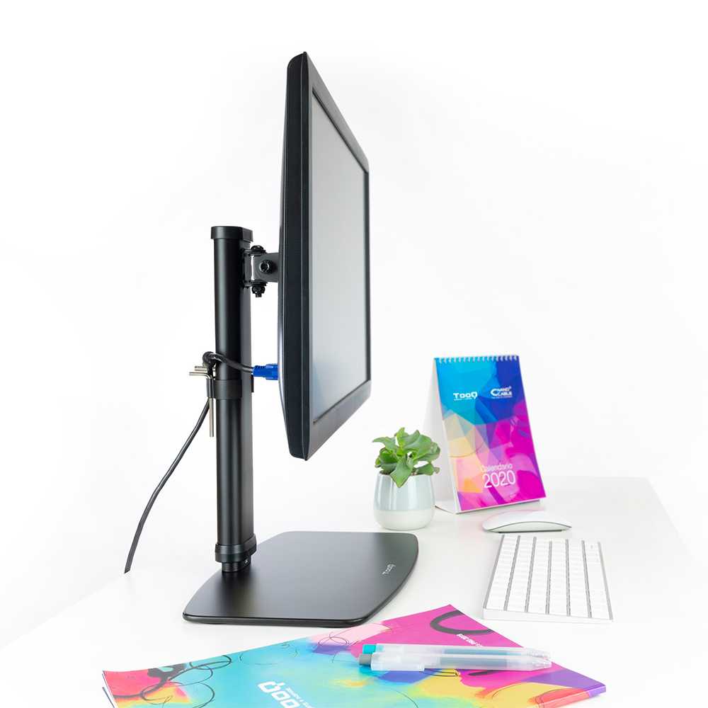 TOOQ DB1127TN-B - Soporte de Mesa Regulable para Pantallas de 17inch Negro