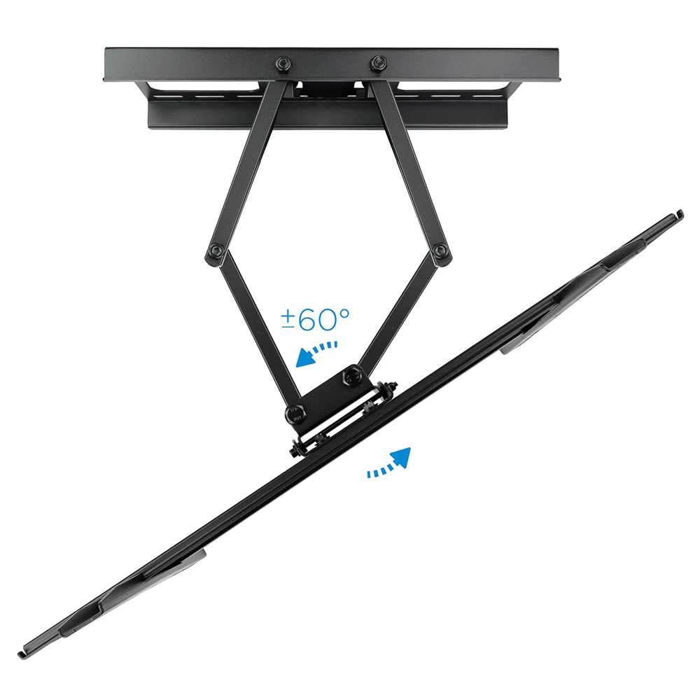 TooQ LP6270TN-B, Soporte Fijo de Pared (Inclinable y Giratorio) de 37 a 70in Negro