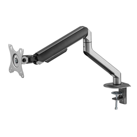 DB4032TNR-G TOOQ - Soporte de Mesa Giratorio e Inclinable para Pantallas de 17-32 Pulgadas, 1 Brazo, Ajustable, Color Gris