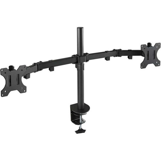 TooQ Soporte de mesa giratorio, inclinable para 2 monitor/TVs  (13'-32', 8kg por brazo) altura ajustable 443mm, inclinación +/-45º, giro 180º,VESA 75x75/100
