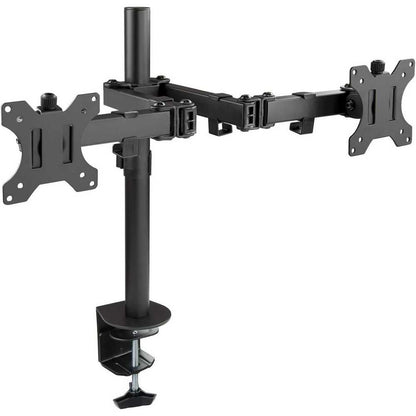 TooQ Soporte de mesa giratorio, inclinable para 2 monitor/TVs  (13'-32', 8kg por brazo) altura ajustable 443mm, inclinación +/-45º, giro 180º,VESA 75x75/100