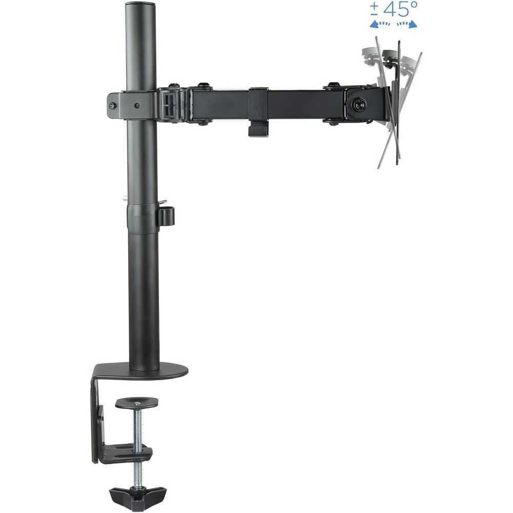 TooQ Soporte de mesa giratorio, inclinable para 2 monitor/TVs  (13'-32', 8kg por brazo) altura ajustable 443mm, inclinación +/-45º, giro 180º,VESA 75x75/100