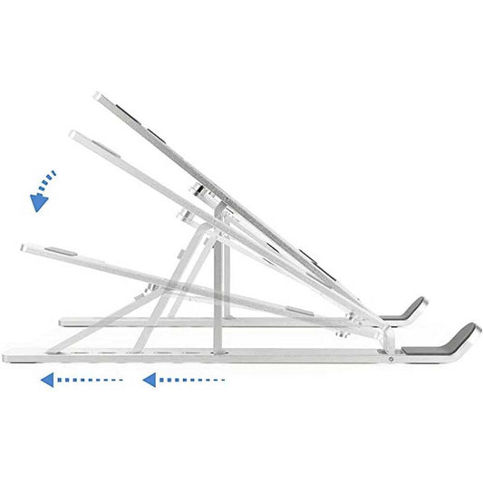 TOOQ Soporte Elevador para Portátiles, Tablets y Libros, Color Plata