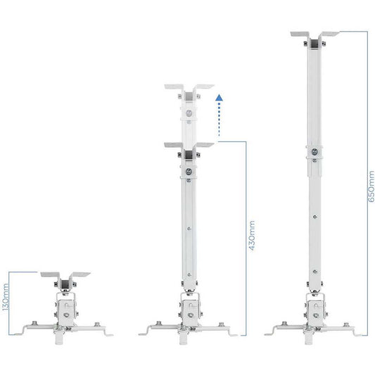 TooQ Soporte de techo inclinable para proyector, hasta 20 Kg