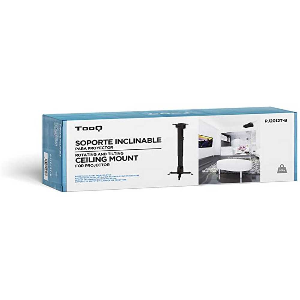 TooQ Soporte de Techo Regulable para Proyector (Hasta 20 kg de Peso)Color Negro