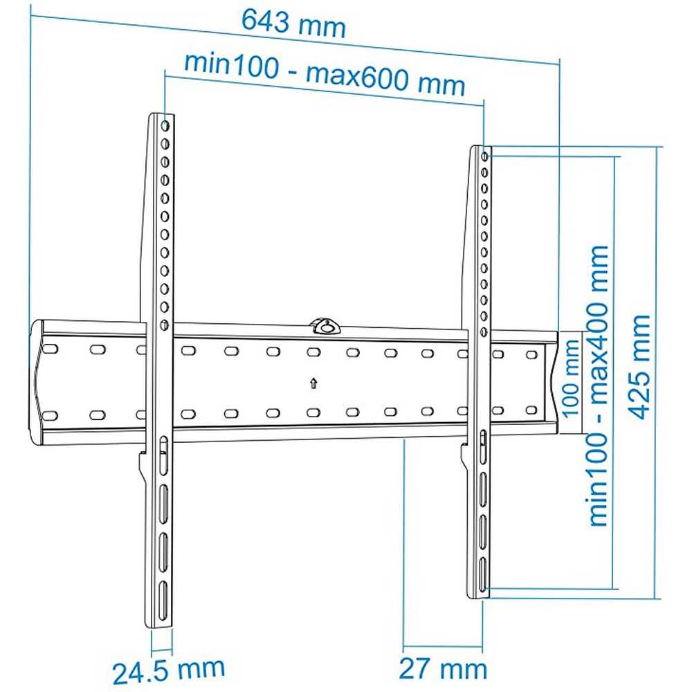 TooQ Soporte fijo de pared para monitor/TV/LED de 37' a 70',hasta 40kg,distancia a la pared 27mm
