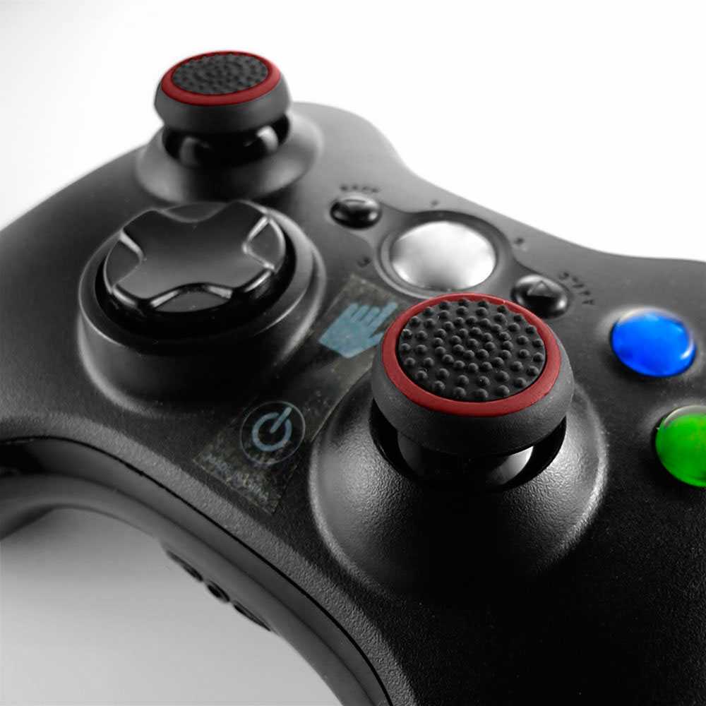 2x Funda de Goma Rojas Compatible con Joystick Mando PS5/PS4/FAT/Slim/Pro Xbox One Eje L3 R3 Gomas