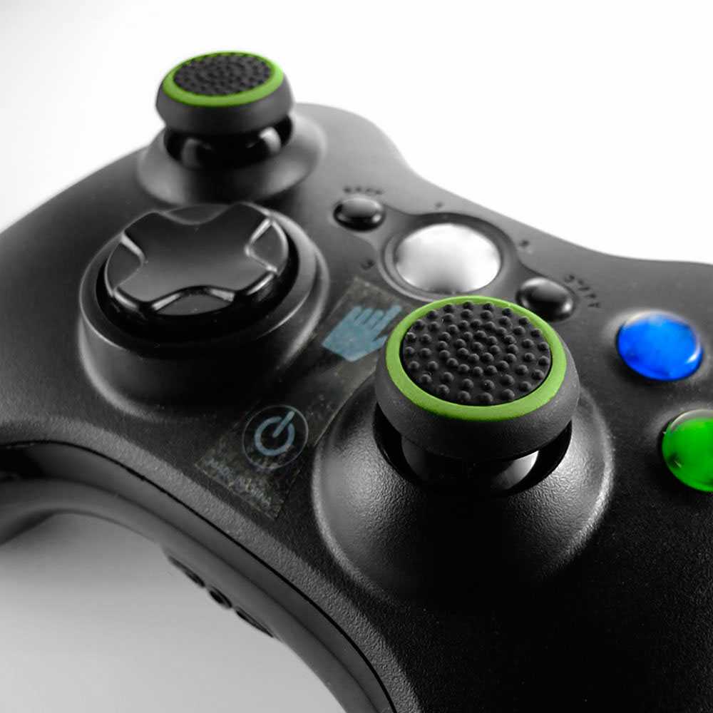 2x Funda de Goma Verde Compatible con Joystick Mando PS5 / PS4/FAT/Slim/Pro Xbox One Eje L3 R3 Gomas