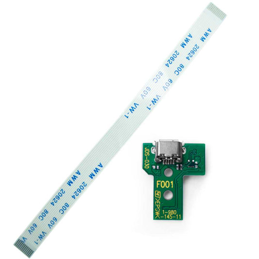 Placa Conector de Carga Puerto Micro USB para Mando PS4 JDS 030 DS Gamepad Board + Cable flex