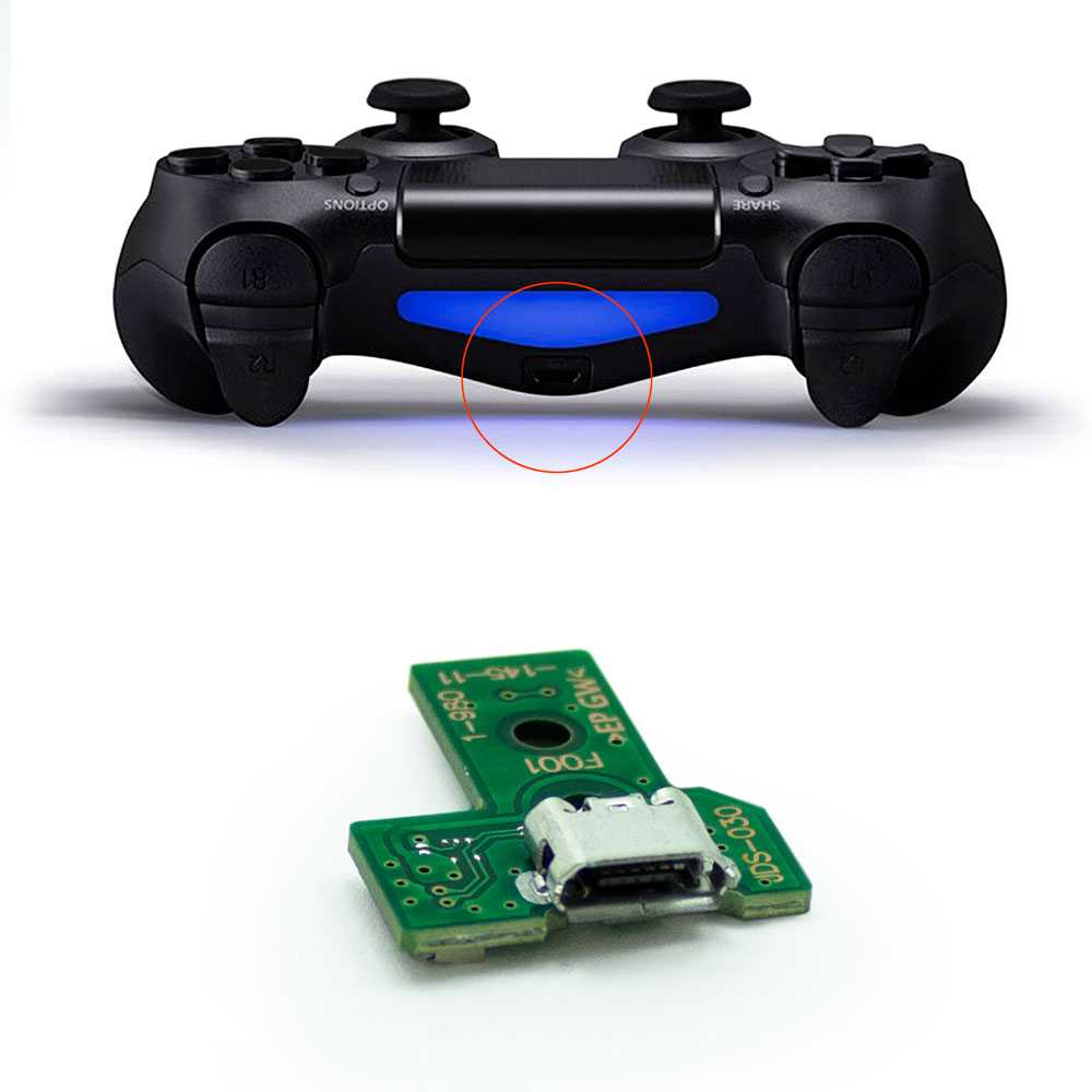 Placa Conector de Carga Puerto Micro USB para Mando PS4 JDS 030 DS Gamepad Board + Cable flex