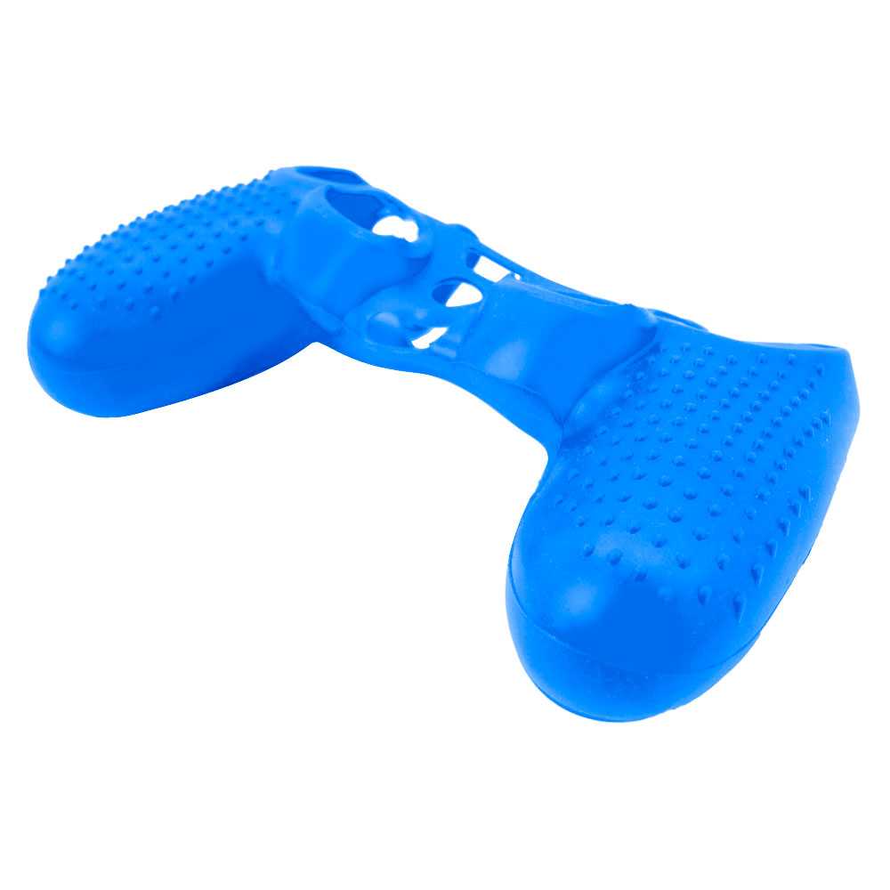 Funda de Silicona Compatible Con Mando PS4/Slim/PRO Azul Carcasa Cubierta Anti Caídas Golpes Goma Flexible Suave