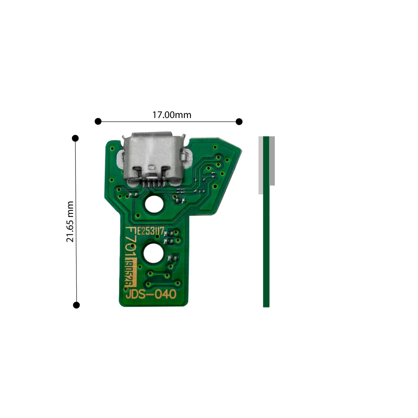 Placa de Carga Micro-USB para Mando Gamepad Compatible con PS4 JDS-040+Cable flex