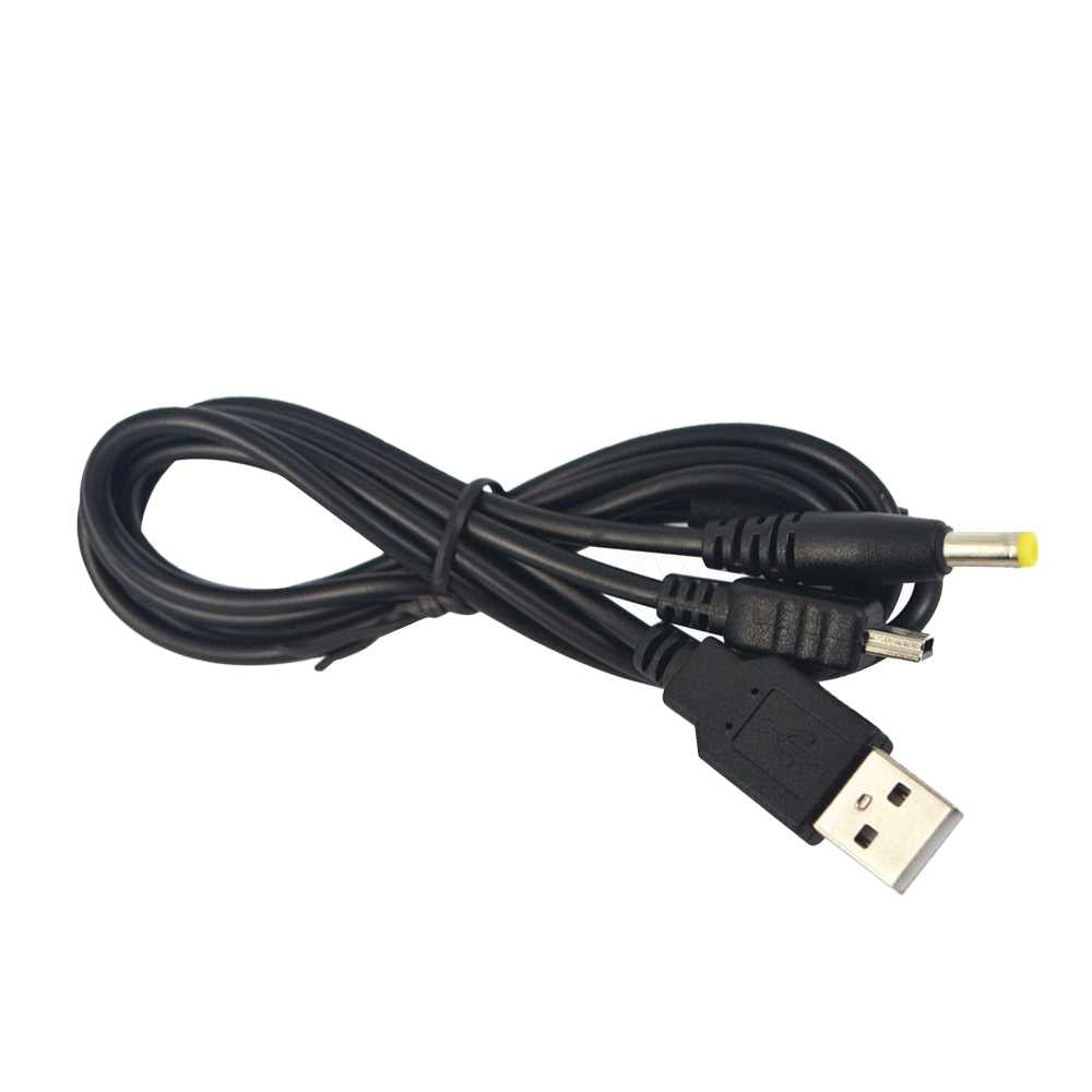 OcioDual Cable USB 2 en 1, Cargador PSP, Cable Cargador Compatible con Sony PSP 3000, 2000, 1000, Cable de Carga y Transferencia