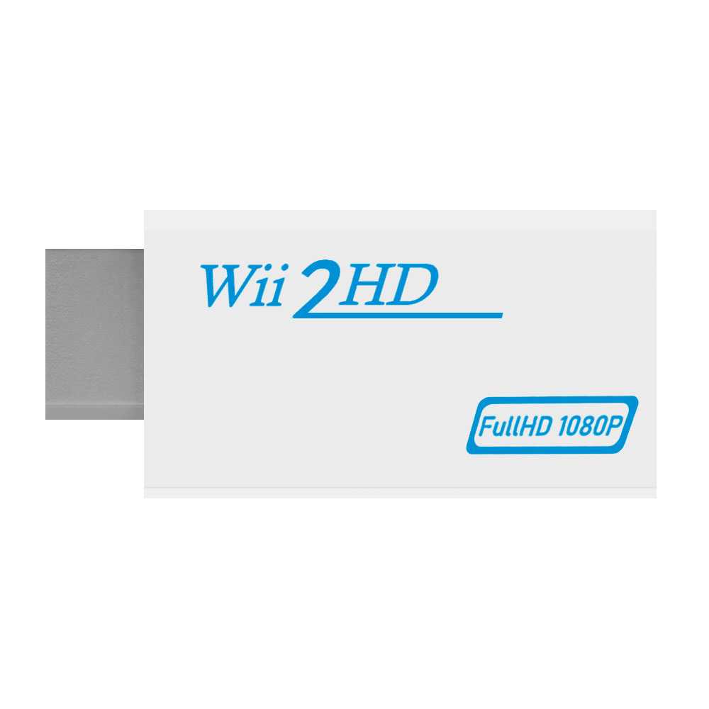 Adaptador de Wii a Tipo Hdmi Adaptador de consola Convertidor de Wii a Tipo Hdmi con audio a través de puerto Hdmi Wii U y Mini TV Monitor Proyector TV Proyector TV (Blanco)