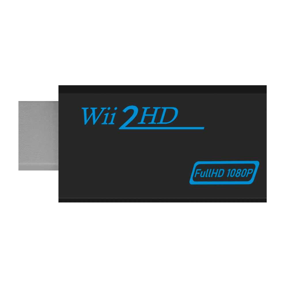 Adaptador de Wii a Tipo Hdmi Adaptador de consola Convertidor de Wii a Tipo Hdmi con audio a través de puerto Hdmi Wii U y Mini TV Monitor Proyector TV Proyector TV (Negro)