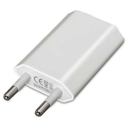 Aisens A110-0063 5V 1A Cargador de Red USB Transformador para Smartphones Tablet Carga Pared EU 2 Pin Adaptador Blanco