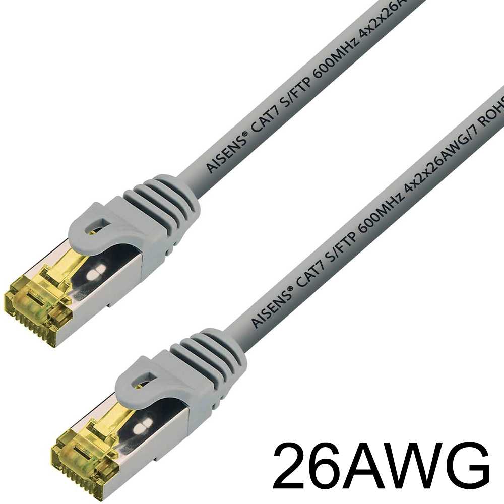 Aisens Cable de Red  Cat.7 600Mhz LSZH SFTP PIMF RJ45, Gris, 3m
