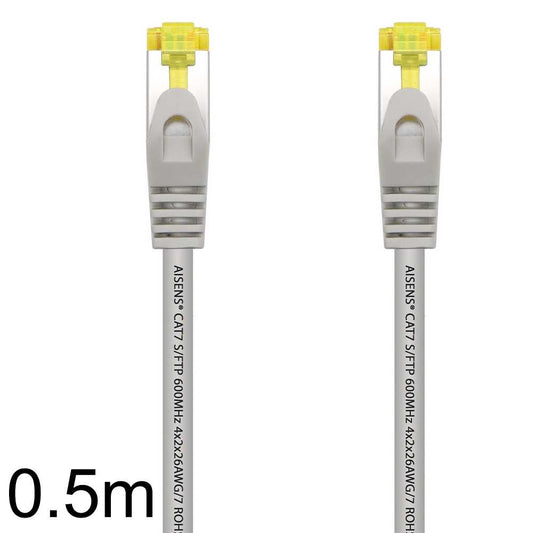 Aisens Cable de Red Cat.7 600Mhz LSZH SFTP PIMF RJ45, Gris, 0.5m