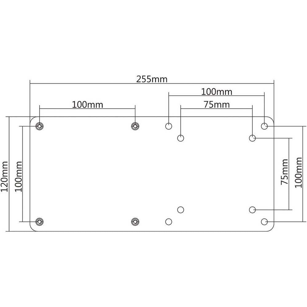 Soporte VESA para Mini PC, Acero de alta resistencia, VESA 75x75, 100x100, fijo, Negro