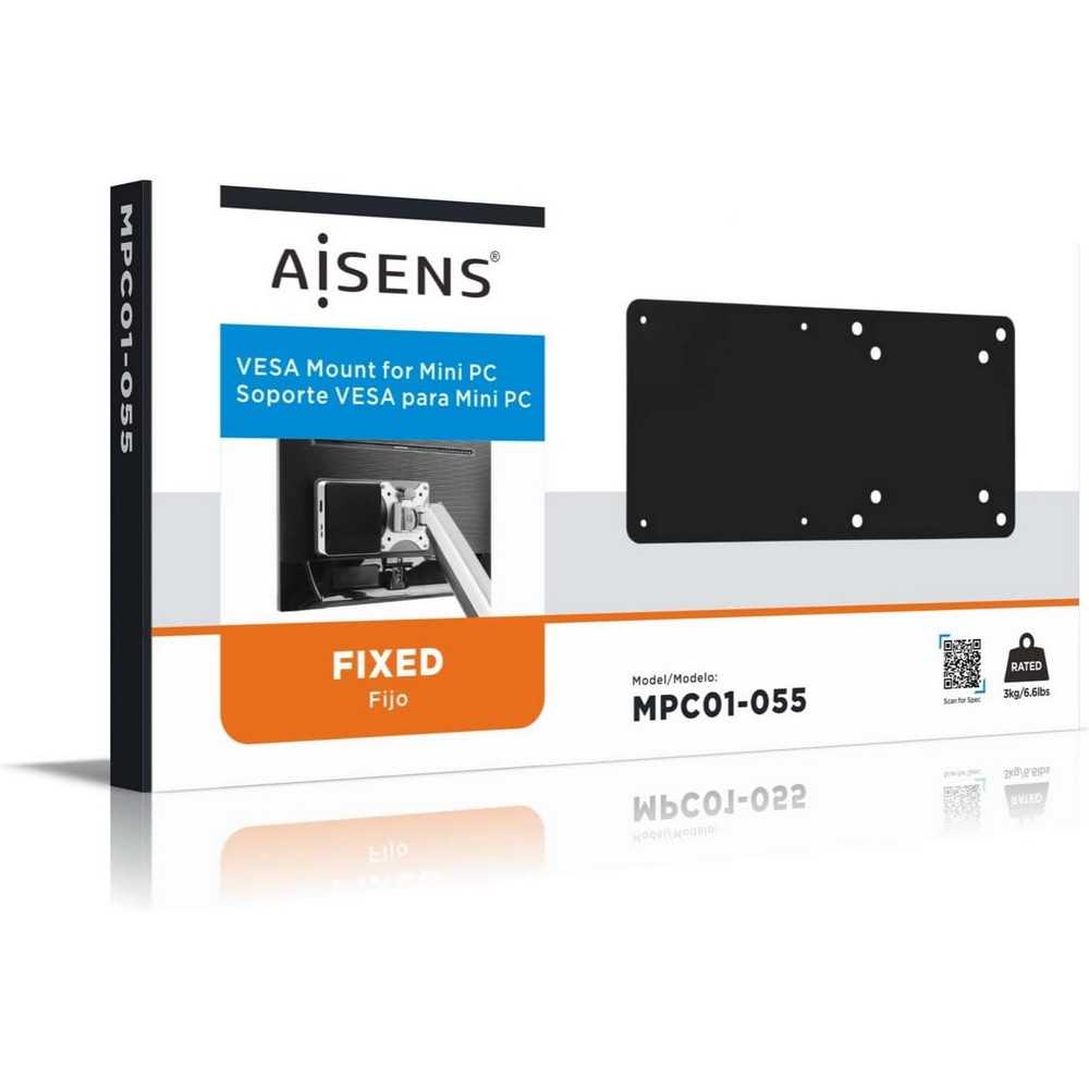 Soporte VESA para Mini PC, Acero de alta resistencia, VESA 75x75, 100x100, fijo, Negro