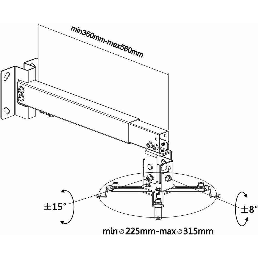 Soporte de Techo o Pared para proyector, Color Blanco