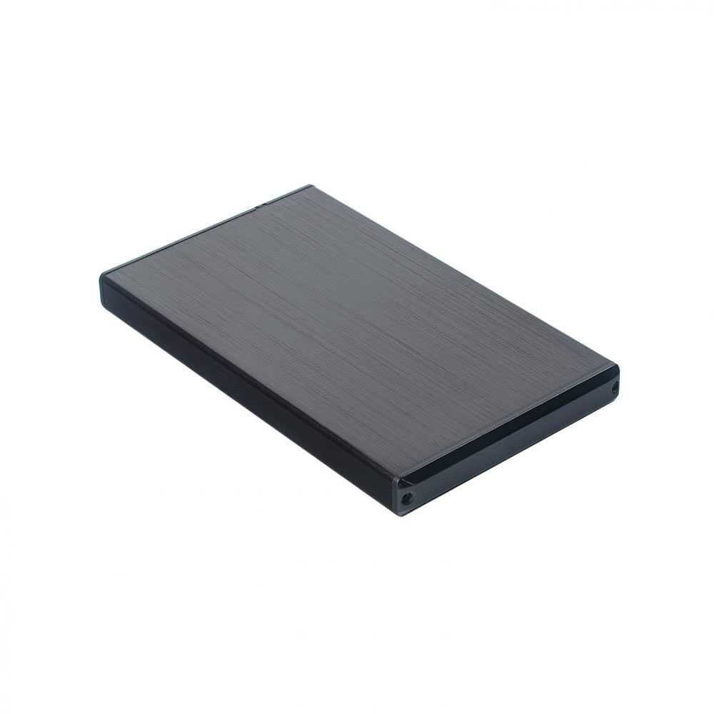 Caja Externa 2,5″ Discos Duros 9,5mm SATA I, II y III a USB 3.0/USB 3.1 GEN1, Aluminio, indicador LED,Negra