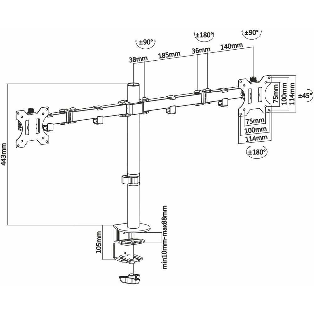 AISENS Soporte de Mesa Eco para Monitor/TV DE 13'-32', Color Negro